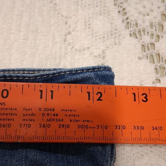 Levi's Girls Cropped Denim Legging Size 10 Reg Adjustable Waist - Picture 12 of 15